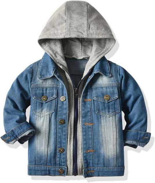 Trendy Denim Jacket for Baby Boys & Girls - Stylish Button-Down Jeans Coat for Toddlers